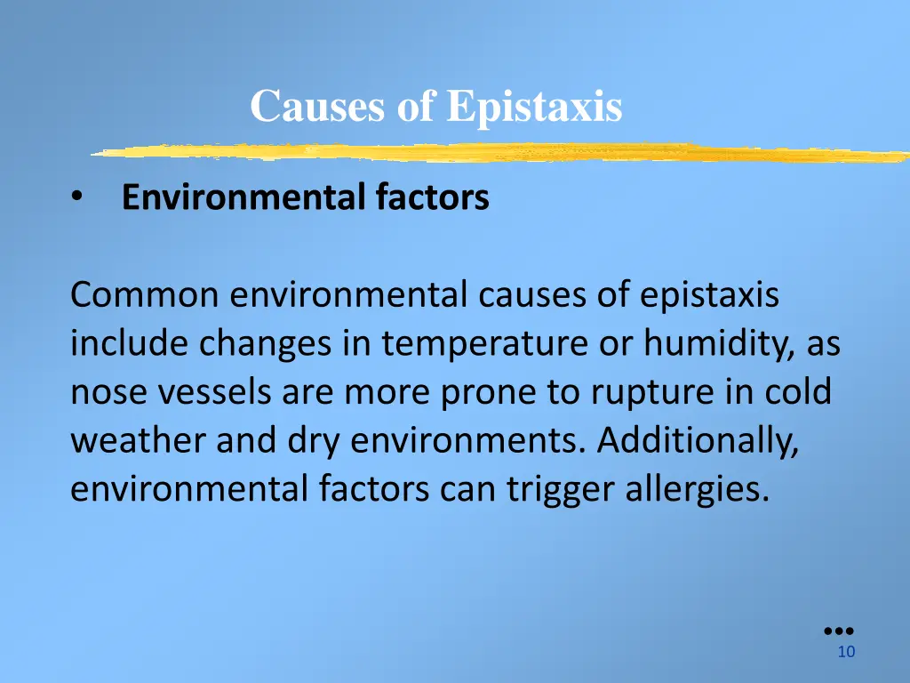 causes of epistaxis 2