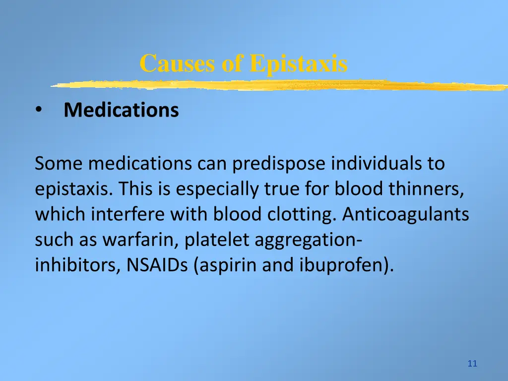 causes of epistaxis 3