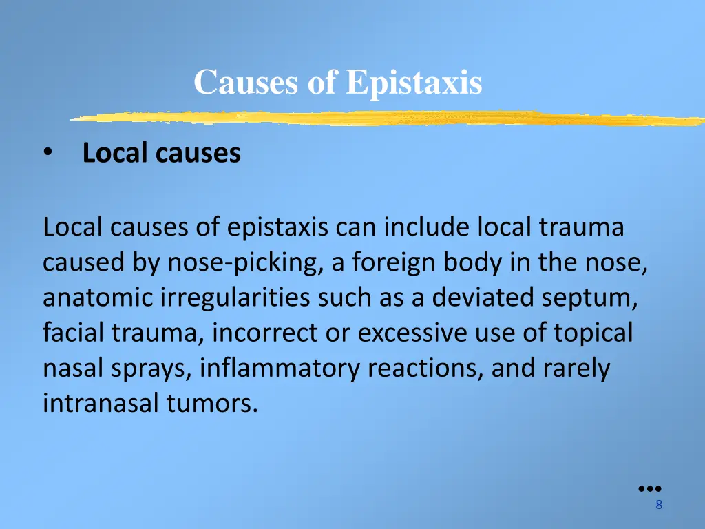 causes of epistaxis