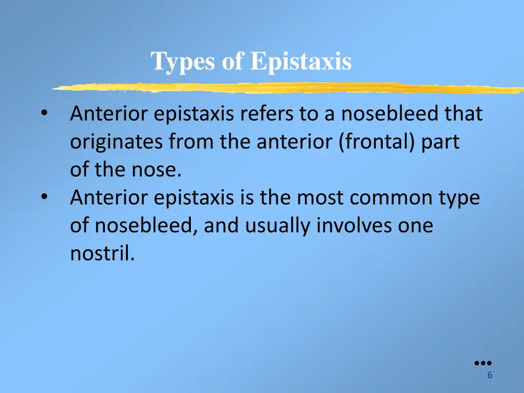 types of epistaxis