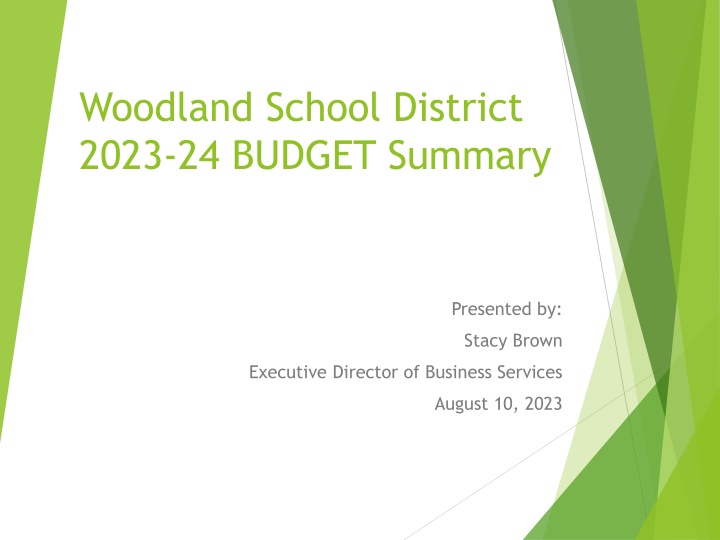 woodland school district 2023 24 budget summary