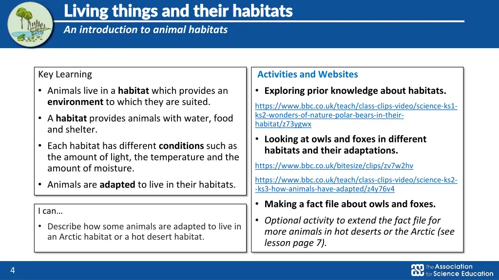 living things and their habitats living things