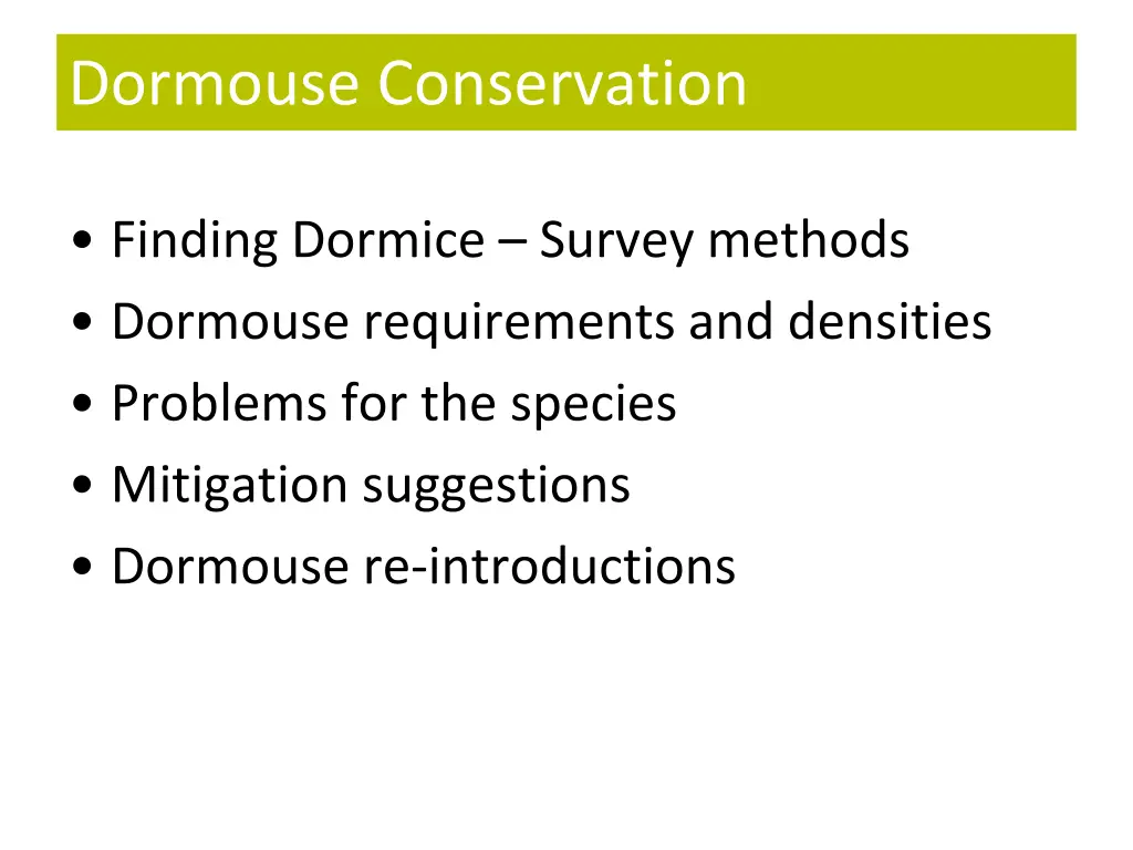 dormouse conservation