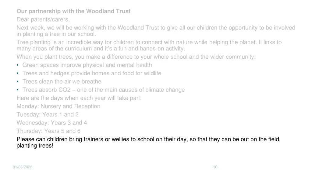 our partnership with the woodland trust dear 1