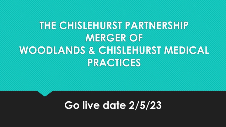 the chislehurst partnership merger of woodlands