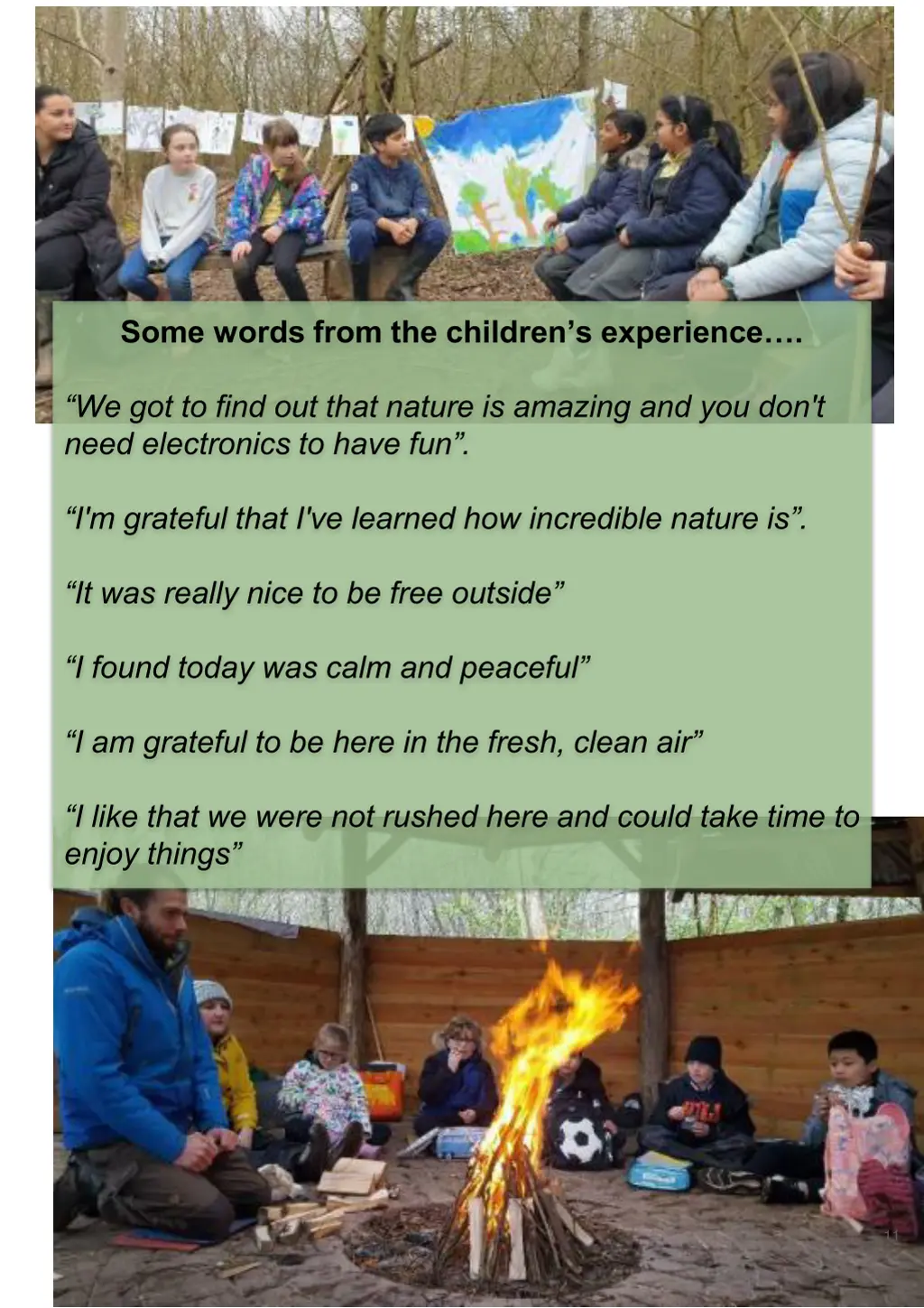 some words from the children s experience