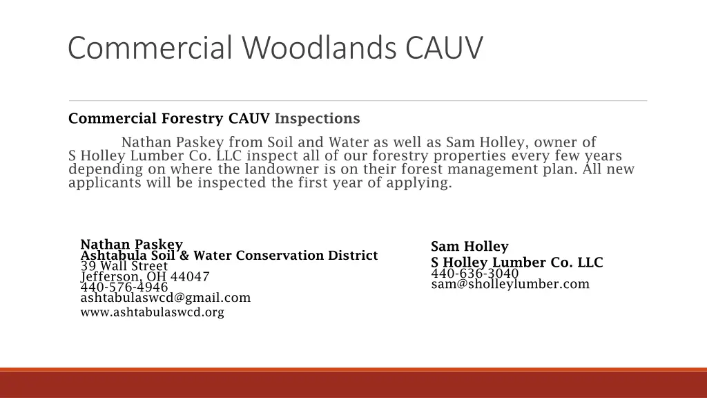 commercial woodlands cauv 1