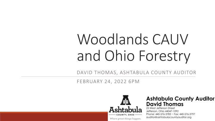 woodlands cauv and ohio forestry