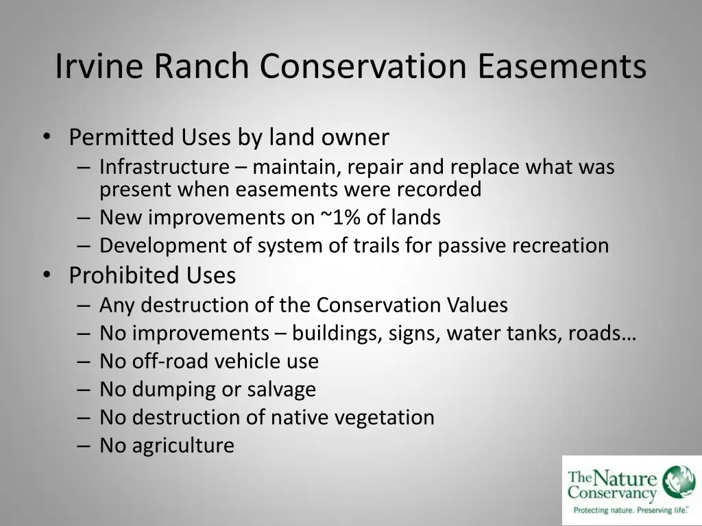 irvine ranch conservation easements 1