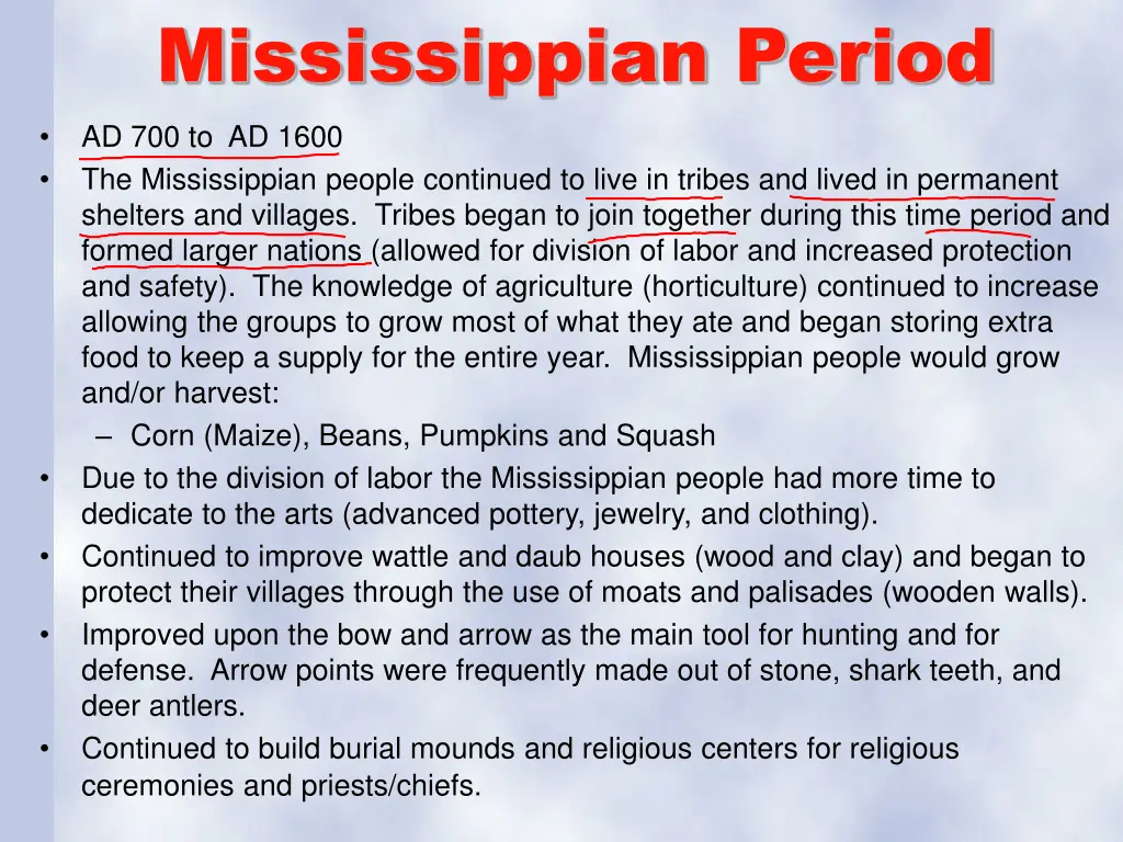 mississippian period ad 700 to ad 1600