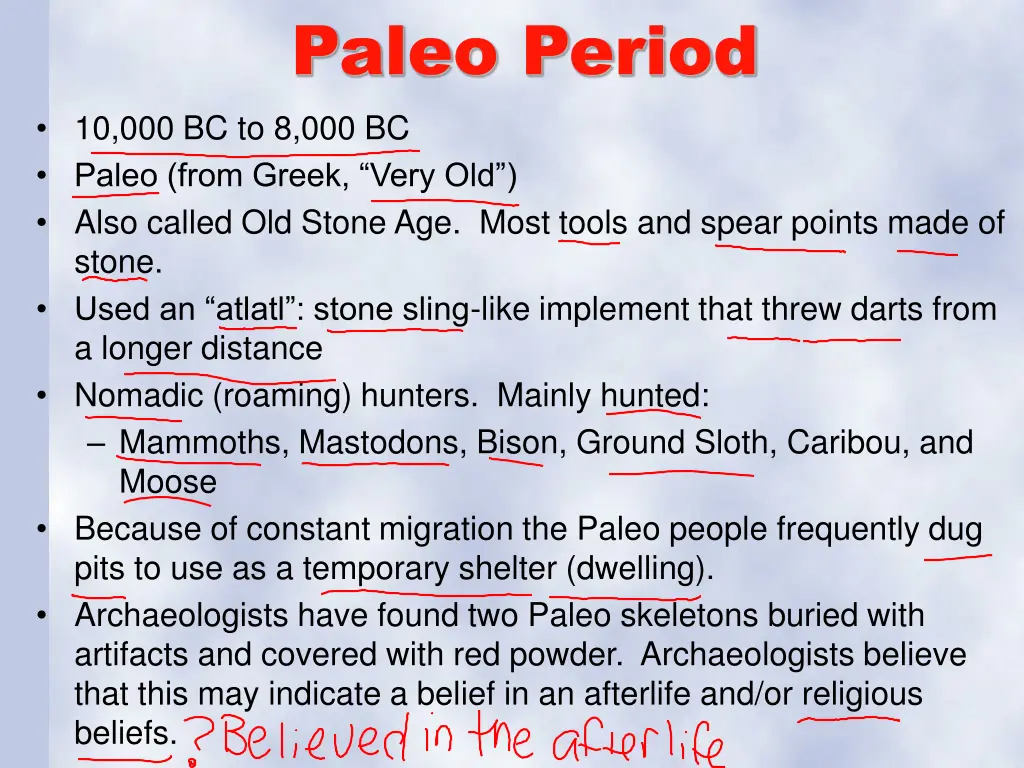 paleo period