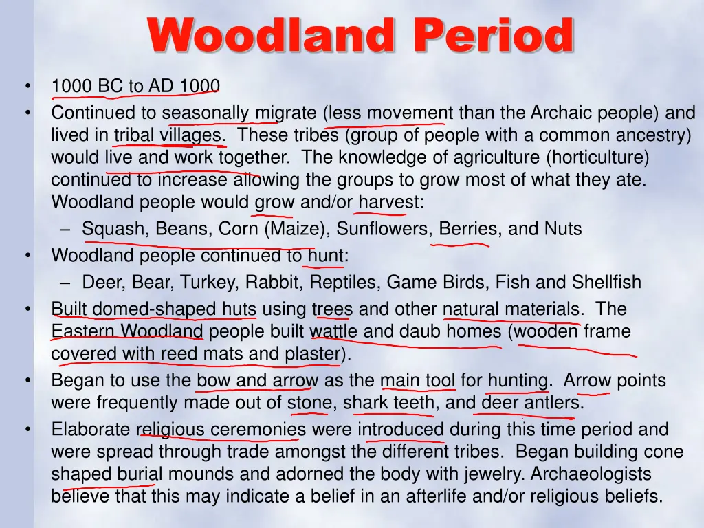 woodland period 1000 bc to ad 1000 continued