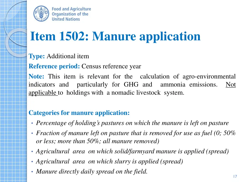 item 1502 manure application