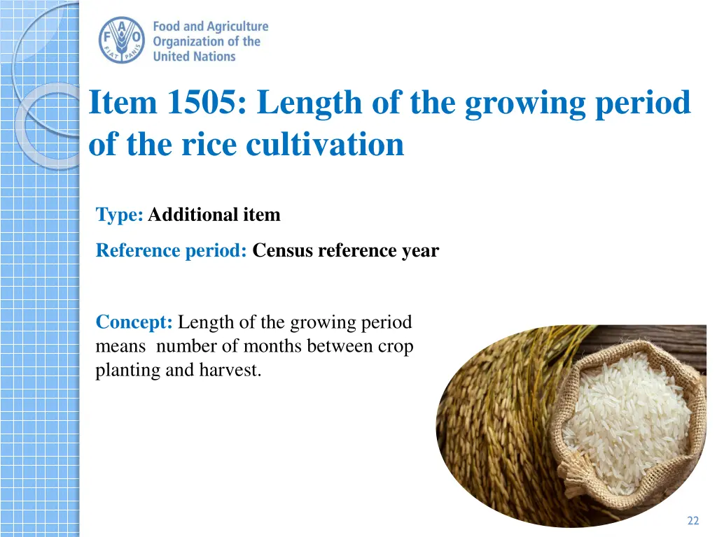 item 1505 length of the growing period