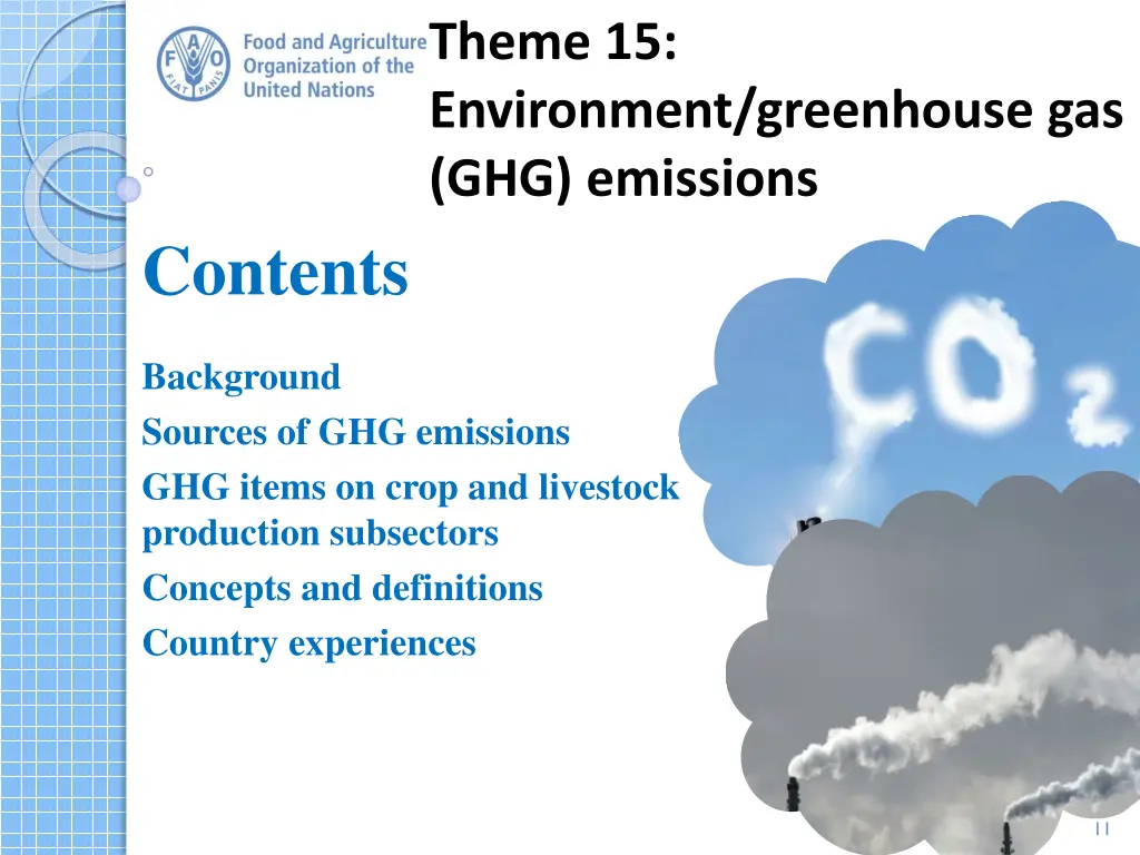 theme 15 environment greenhouse gas ghg emissions