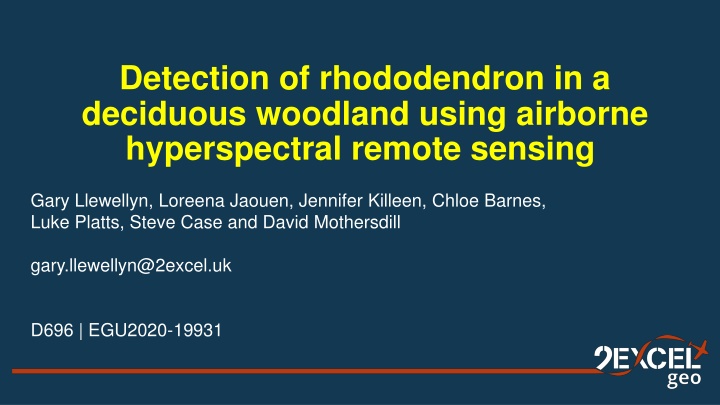 detection of rhododendron in a deciduous woodland