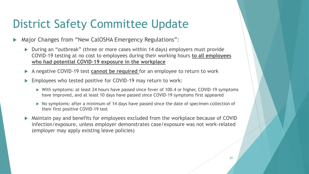 district safety committee update 5