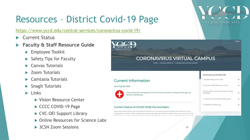 resources district covid 19 page