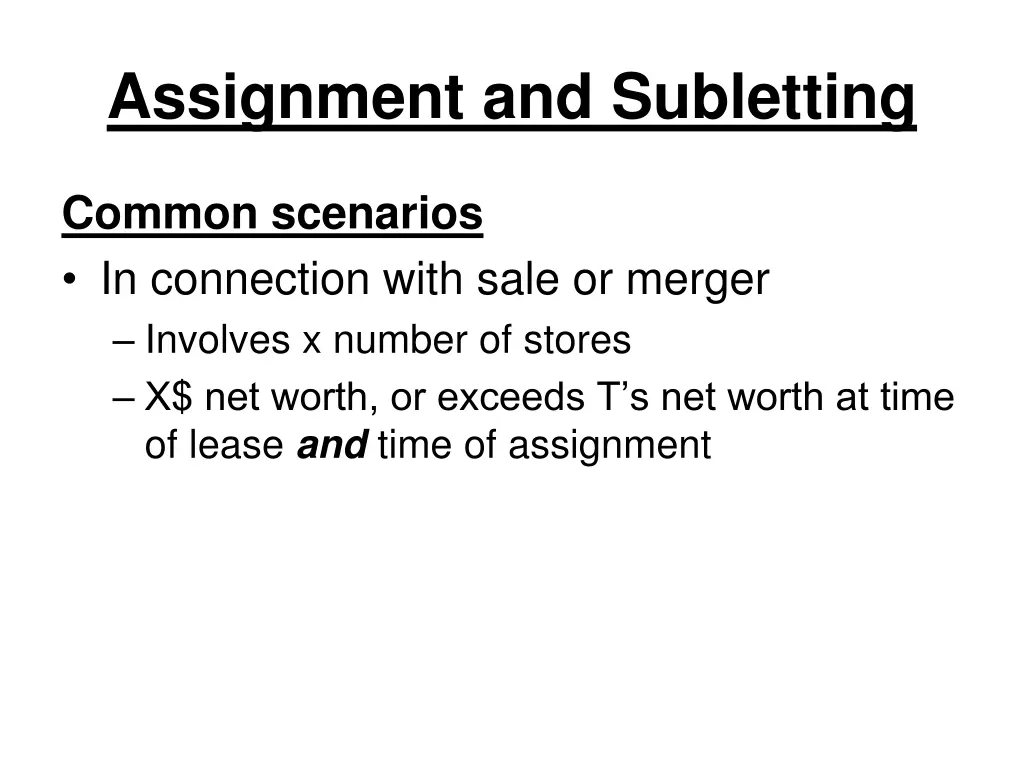 assignment and subletting 3