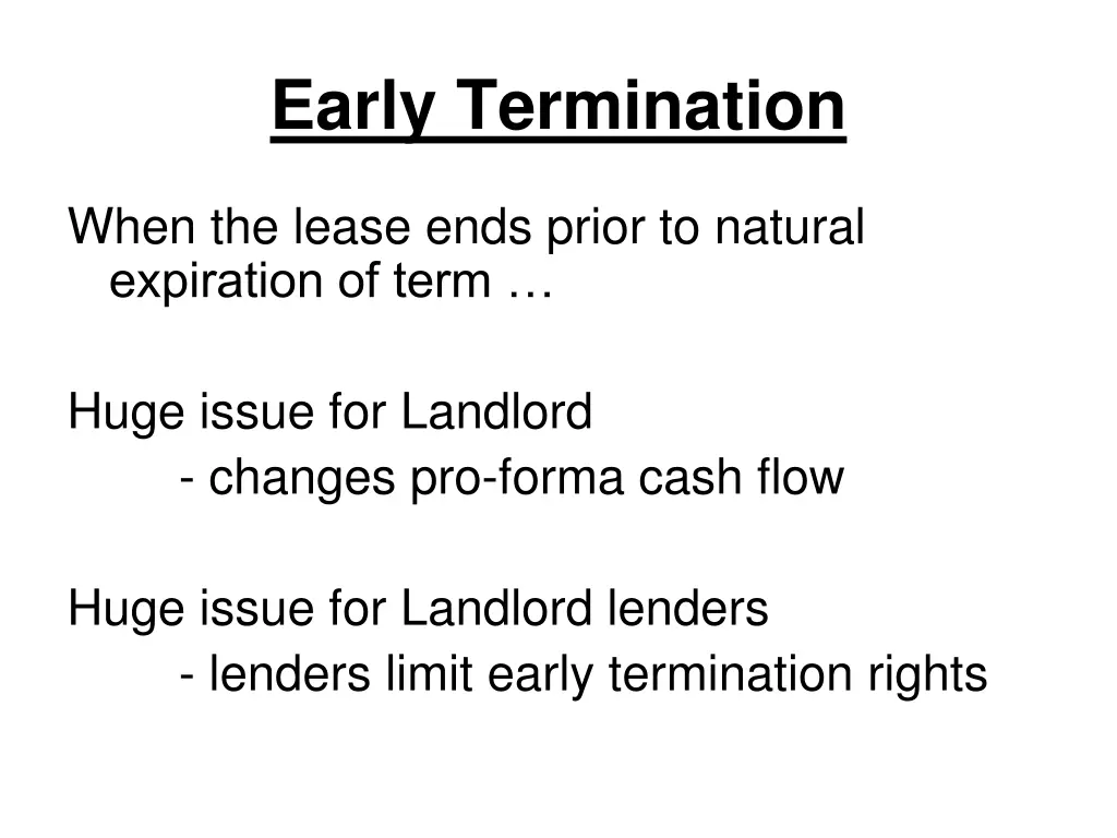 early termination