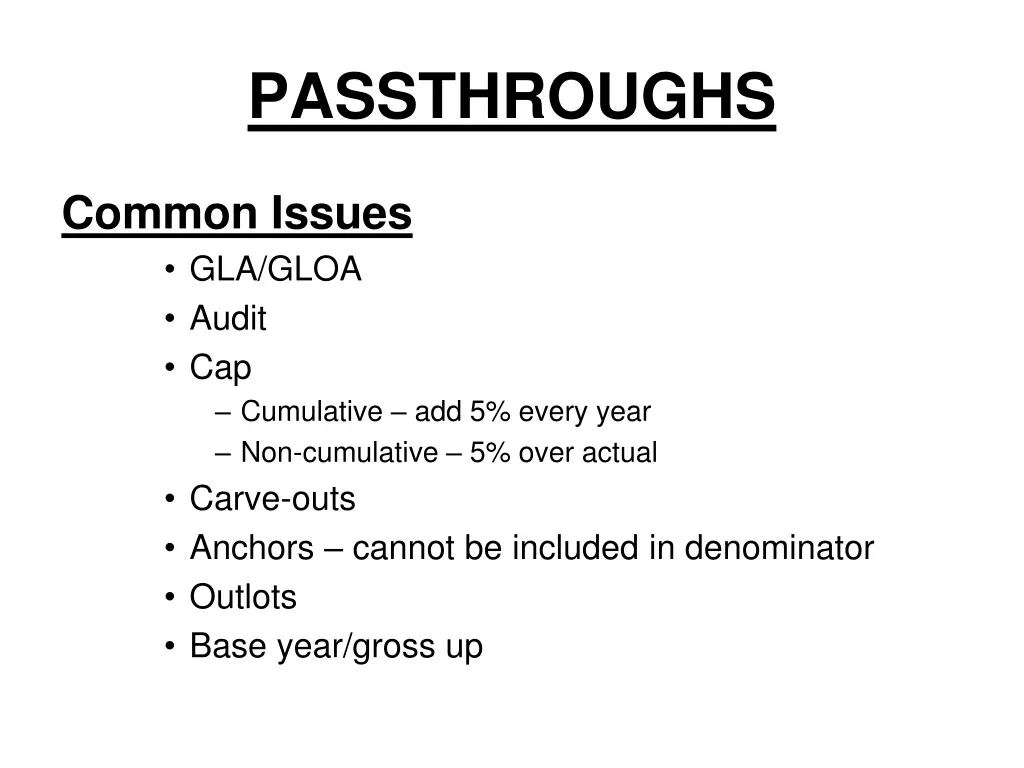 passthroughs 1