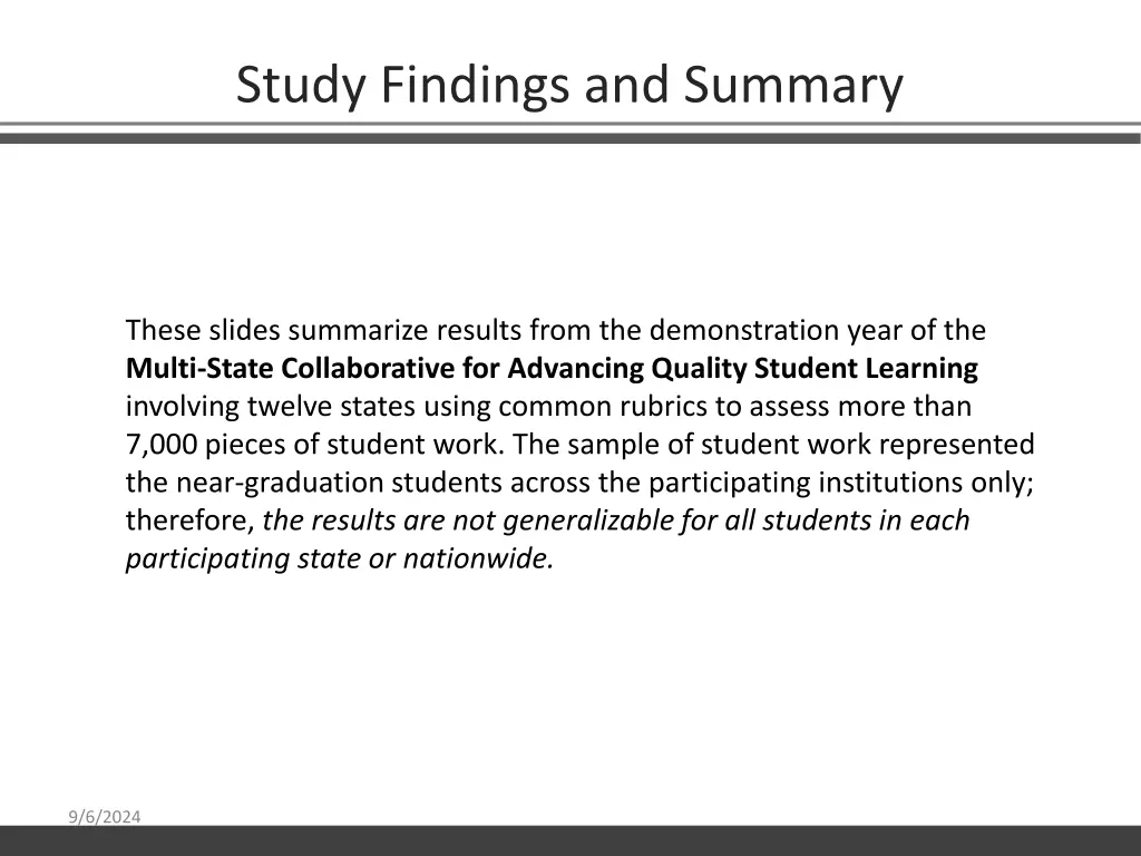 study findings and summary