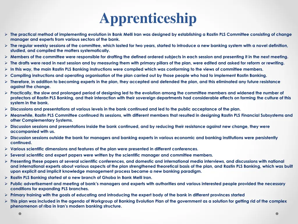 apprenticeship