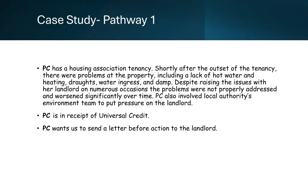 case study pathway 1