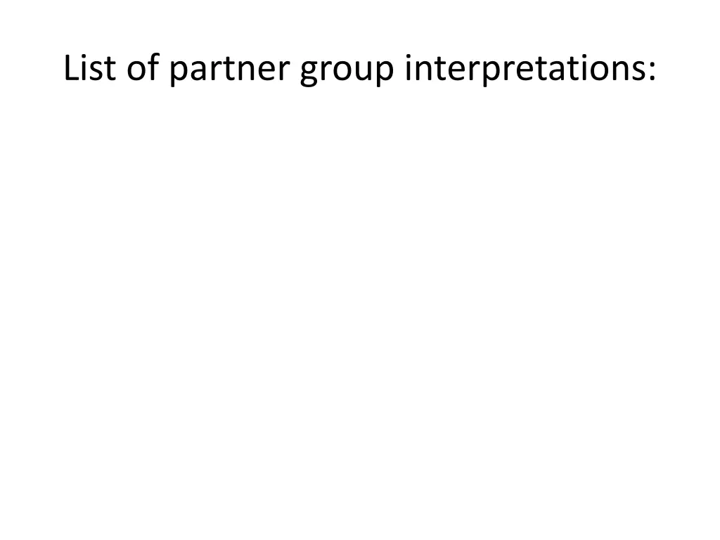 list of partner group interpretations 1