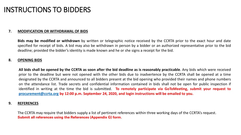 instructions to bidders instructions to bidders