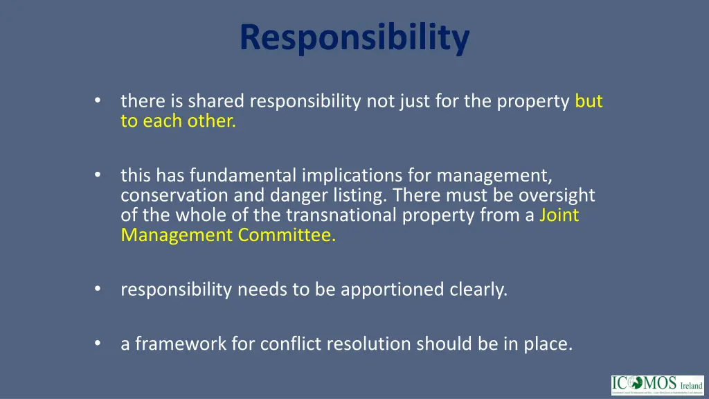 responsibility