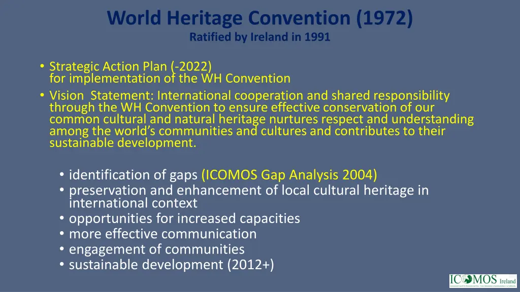 world heritage convention 1972 ratified