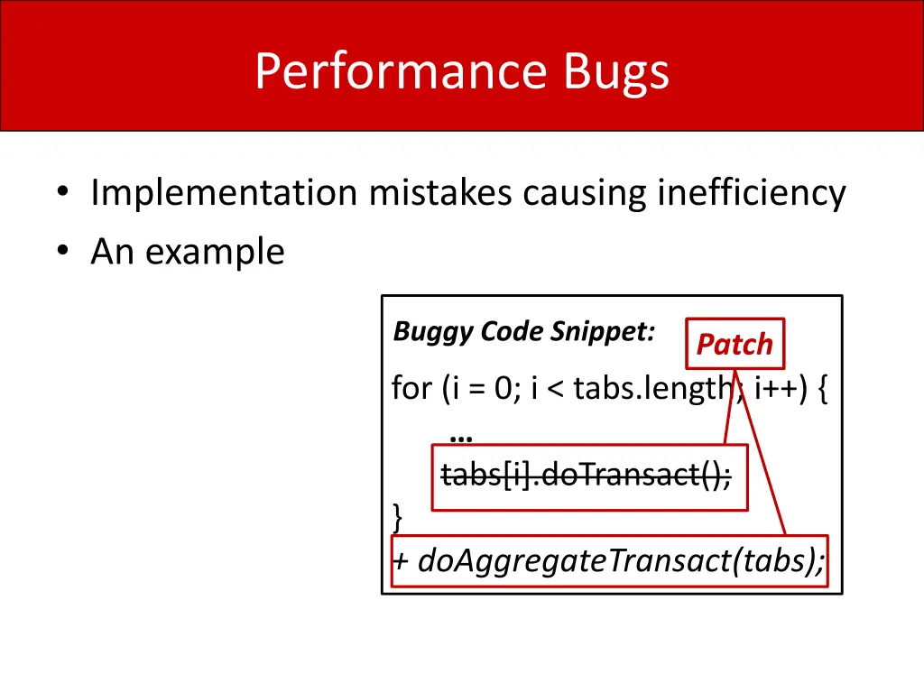 performance bugs 2