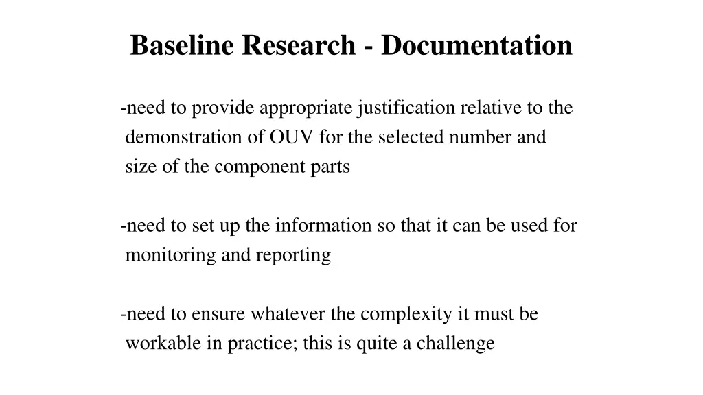 baseline research documentation 1