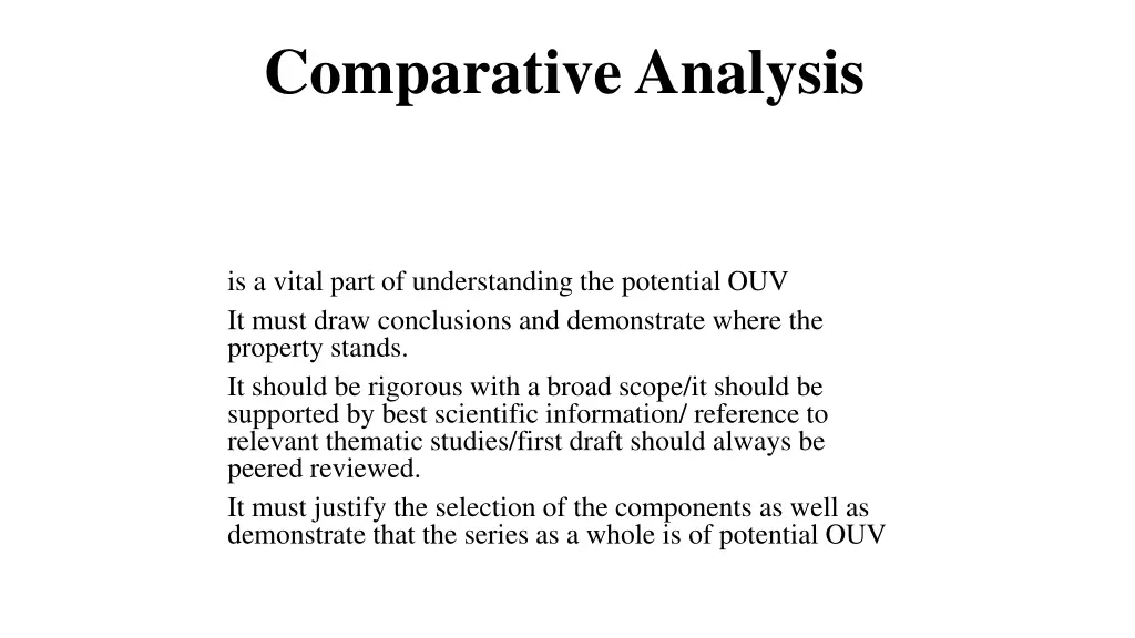 comparative analysis 1