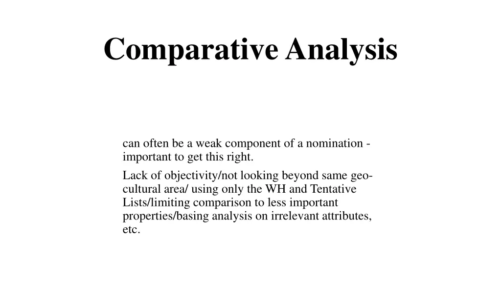 comparative analysis 2