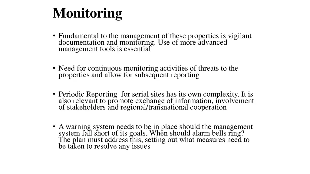 monitoring