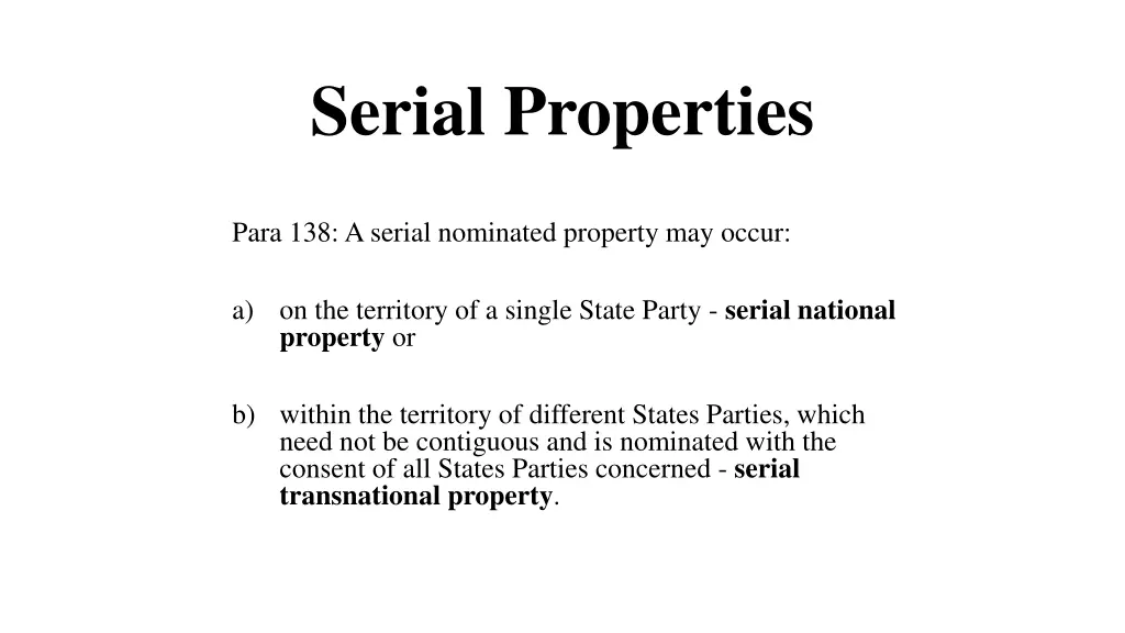 serial properties 1