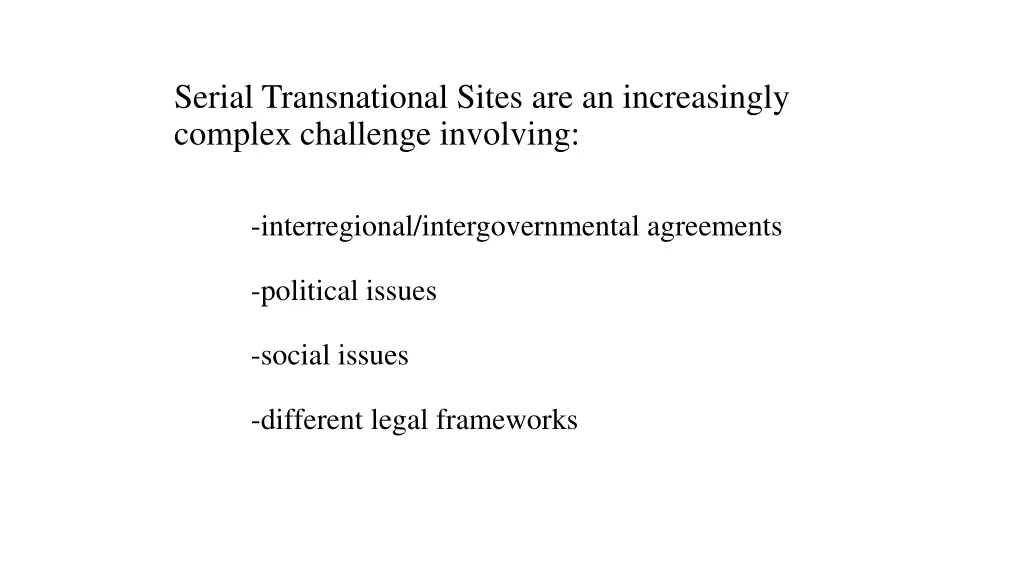 serial transnational sites are an increasingly