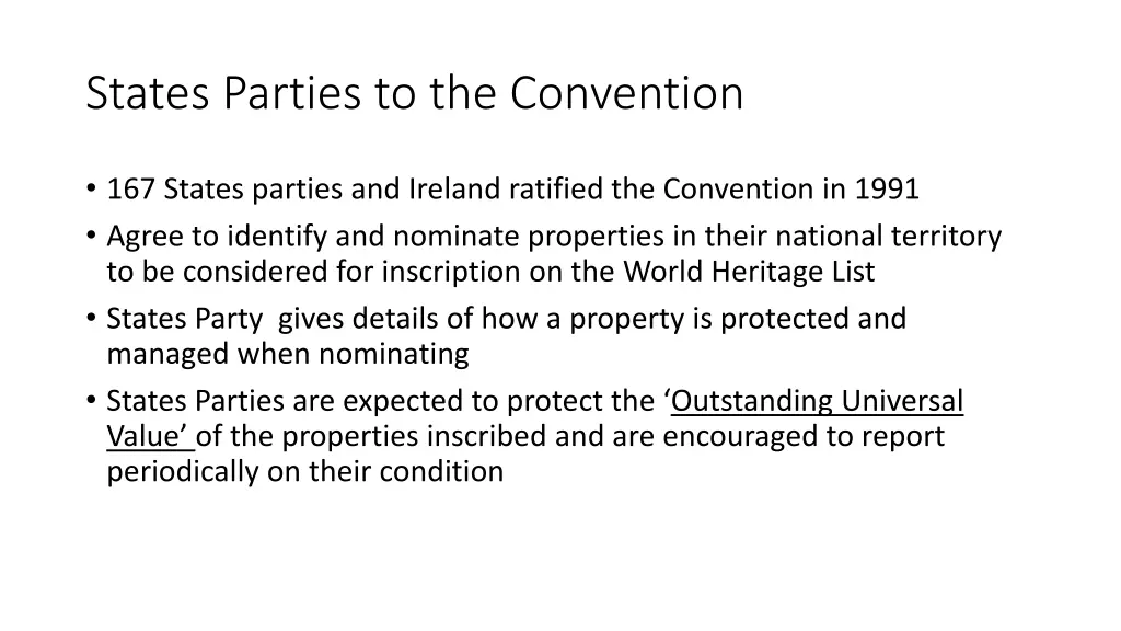 states parties to the convention