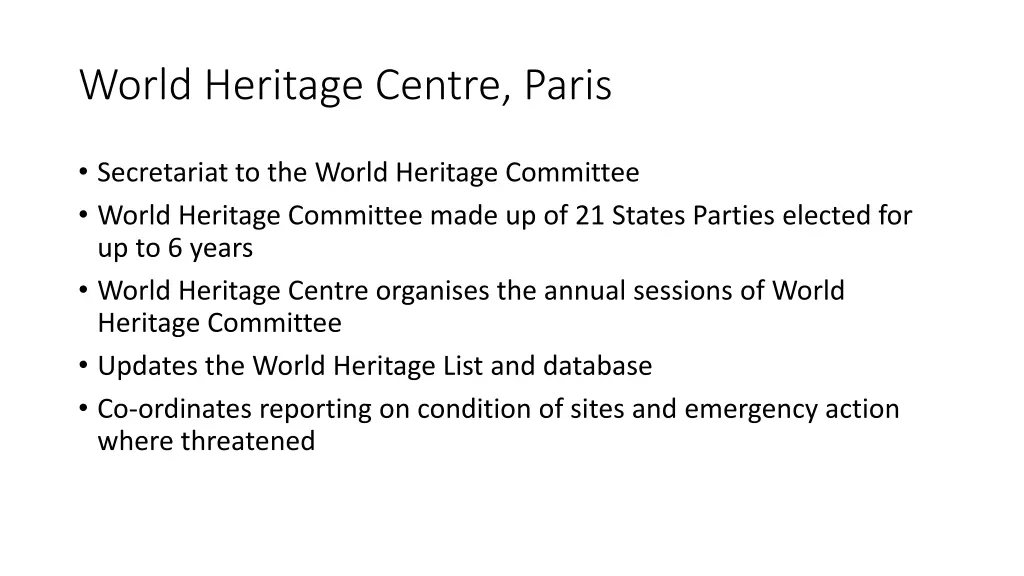 world heritage centre paris