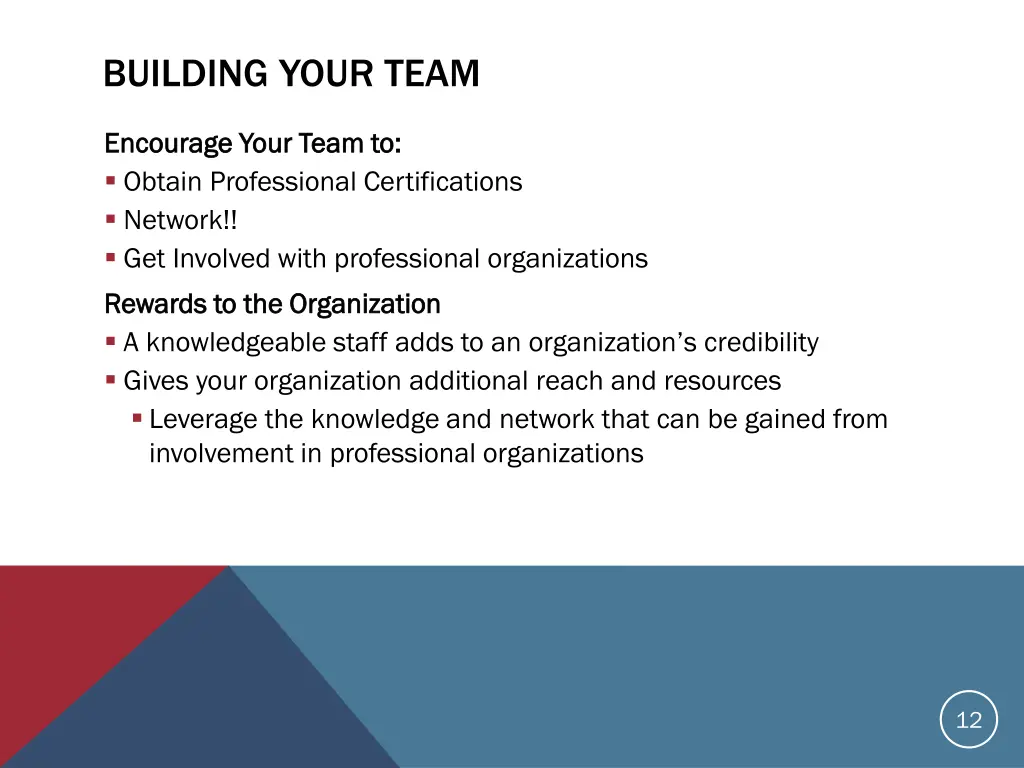 building your team 7