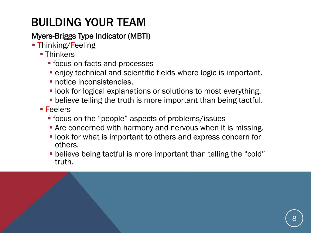 building your team myers myers briggs type