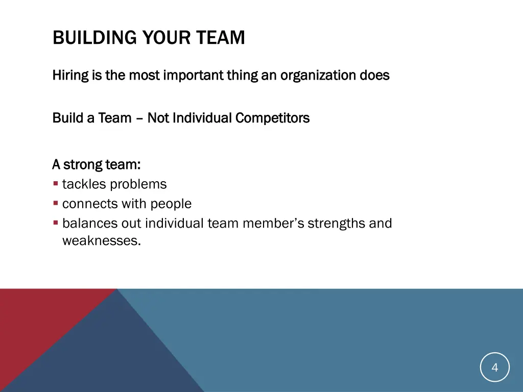 building your team