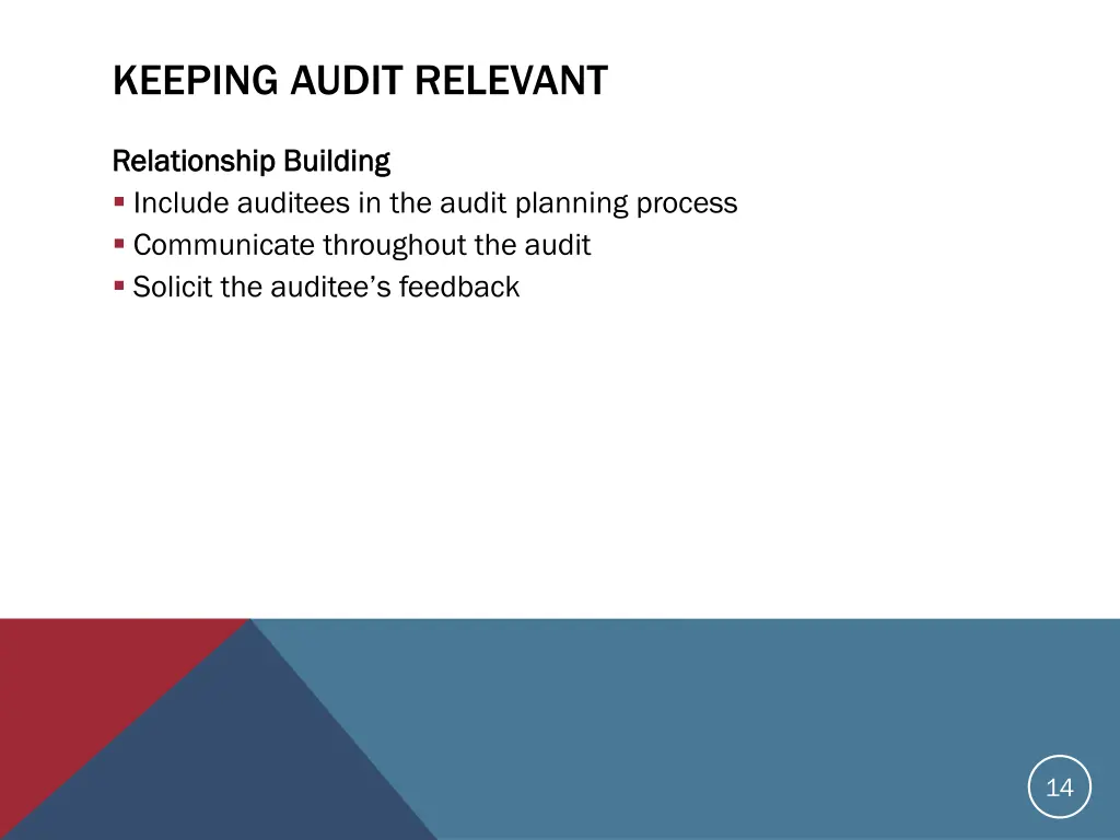 keeping audit relevant 1