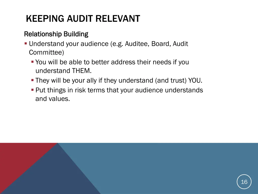 keeping audit relevant 3