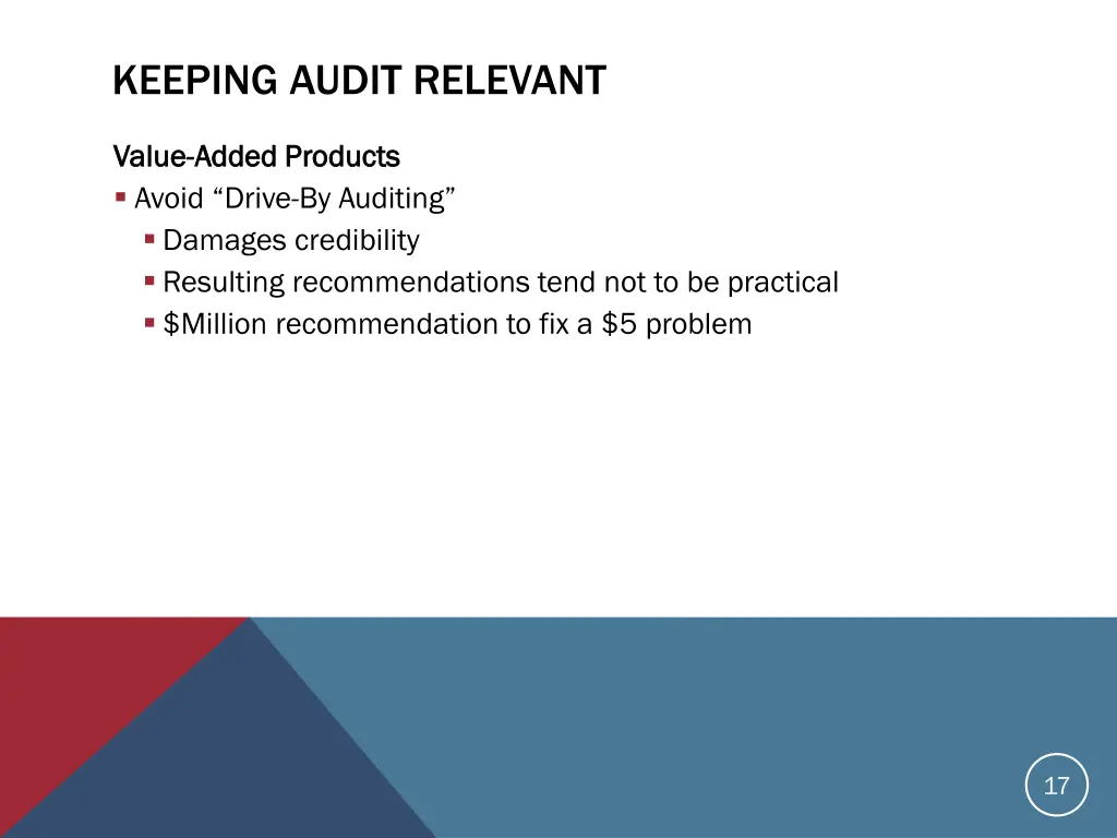 keeping audit relevant 4