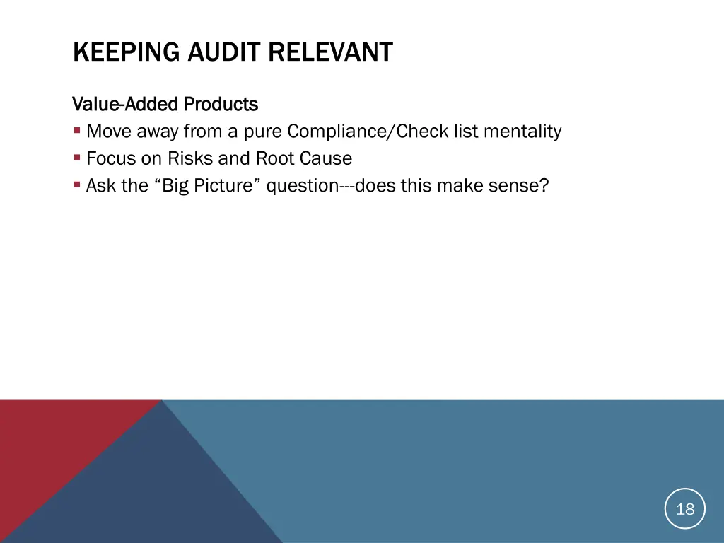 keeping audit relevant 5