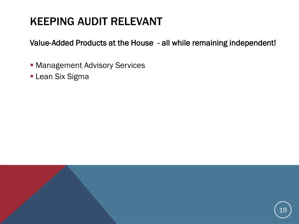 keeping audit relevant 6