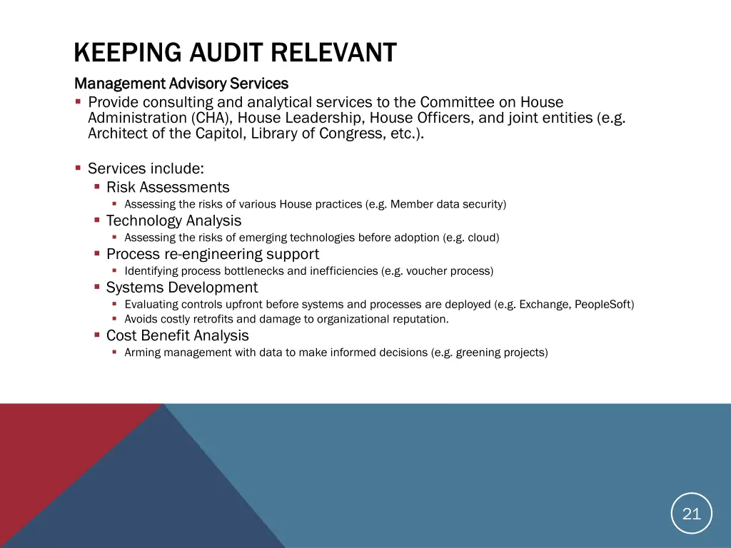 keeping audit relevant management advisory